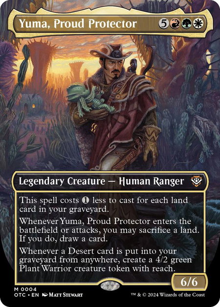 Yuma, Proud Protector (Borderless) - Commander: Outlaws of Thunder Junction Magic: The Gathering trading card