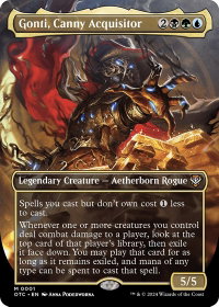 Gonti, Canny Acquisitor (Borderless) - Commander: Outlaws of Thunder Junction (OTC) #1 - Mythic Rare Magic: The Gathering Trading Card