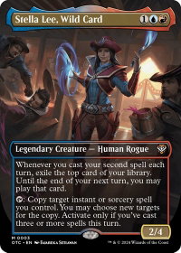 Stella Lee, Wild Card (Borderless) - Commander: Outlaws of Thunder Junction (OTC) #3 - Mythic Rare Magic: The Gathering Trading Card