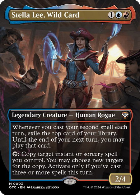Stella Lee, Wild Card (Borderless) - Commander: Outlaws of Thunder Junction Magic: The Gathering trading card