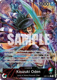 Kouzuki Oden (Alternate Art) - Extra Booster: Memorial Collection (EB-01) #EB01-001 - Leader One Piece Trading Card