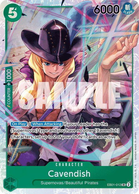Cavendish trading card from Extra Booster: Memorial Collection Cavendish - Extra Booster: Memorial Collection One Piece trading card