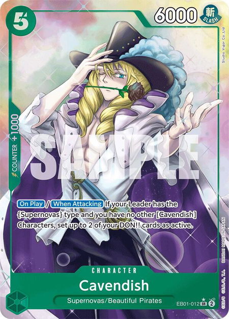 Cavendish (Alternate Art) - Extra Booster: Memorial Collection One Piece trading card