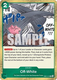 Off-White - Extra Booster: Memorial Collection (EB-01) #EB01-019 - Rare One Piece Trading Card