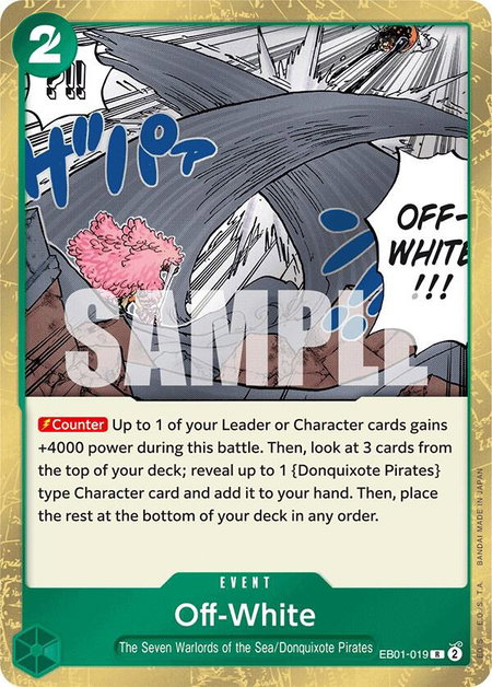 Off-White trading card from Extra Booster: Memorial Collection Off-White - Extra Booster: Memorial Collection One Piece trading card