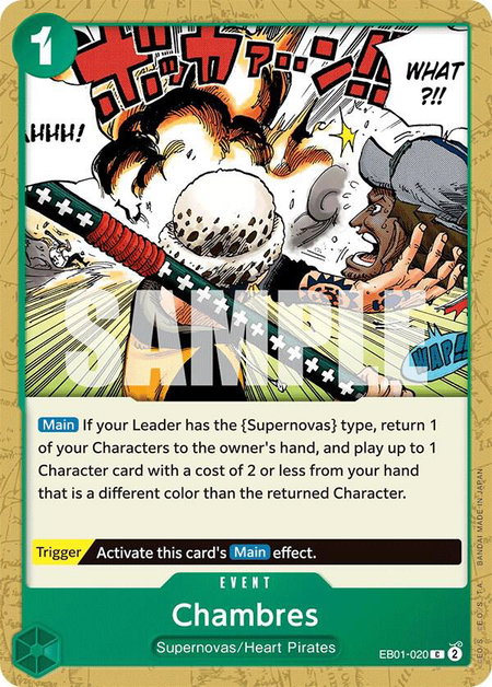 Chambres trading card from Extra Booster: Memorial Collection Chambres - Extra Booster: Memorial Collection One Piece trading card