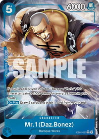 Mr. 1 (Daz.Bonez) (Alternate Art) - Extra Booster: Memorial Collection (EB-01) #EB01-027 - Rare One Piece Trading Card