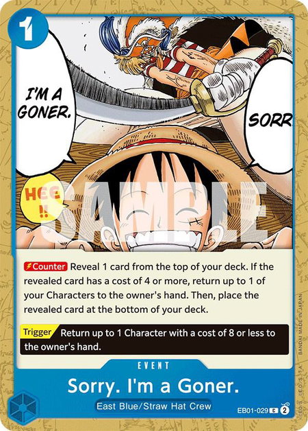 Sorry. I'm a Goner. - Extra Booster: Memorial Collection One Piece trading card