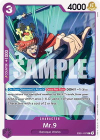 Mr. 9 - Extra Booster: Memorial Collection (EB-01) #EB01-037 - Common One Piece Trading Card