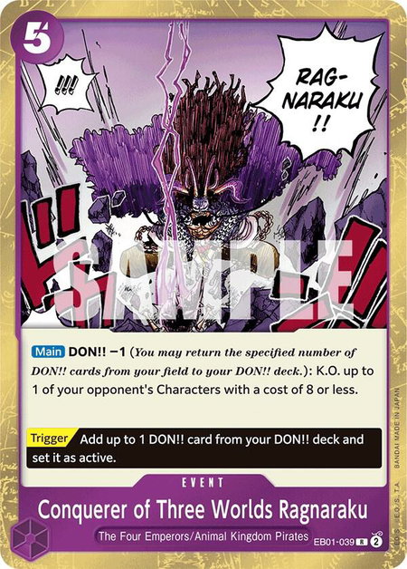 Conquerer of Three Worlds Ragnaraku - Extra Booster: Memorial Collection One Piece trading card