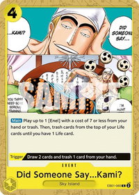 Did Someone Say...Kami? - Extra Booster: Memorial Collection (EB-01) #EB01-060 - Common One Piece Trading Card