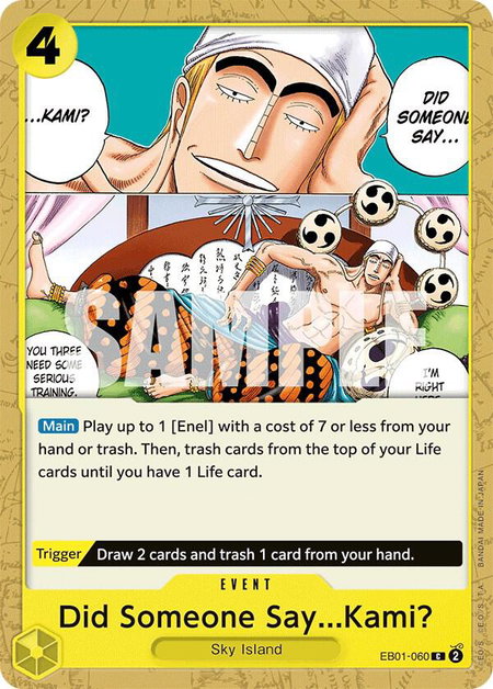 Did Someone Say...Kami? - Extra Booster: Memorial Collection One Piece trading card