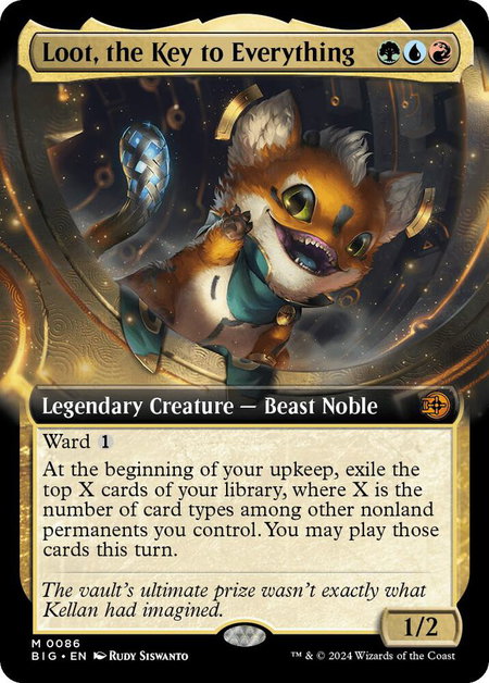 Loot, the Key to Everything (Extended Art) - Outlaws of Thunder Junction: The Big Score Magic: The Gathering trading card