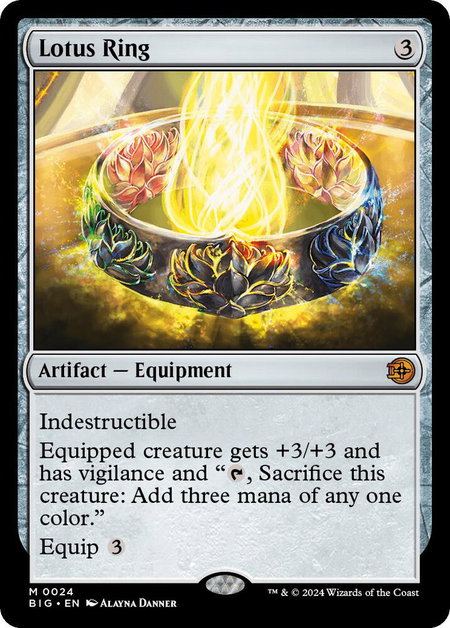 Lotus Ring trading card from Outlaws of Thunder Junction: The Big Score Lotus Ring - Outlaws of Thunder Junction: The Big Score Magic: The Gathering trading card
