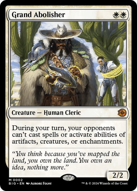 Grand Abolisher - Outlaws of Thunder Junction: The Big Score Magic: The Gathering trading card