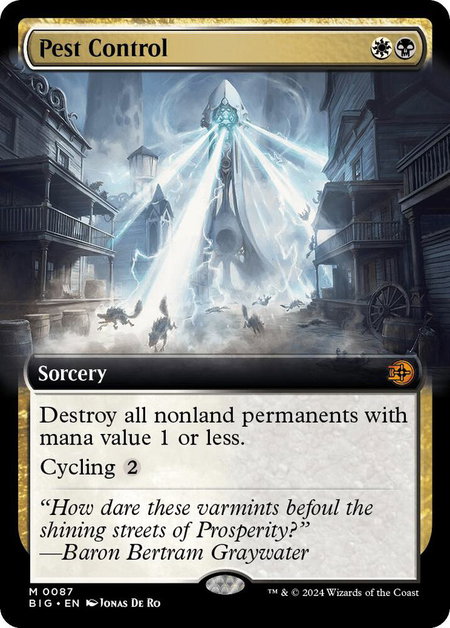 Pest Control (Extended Art) - Outlaws of Thunder Junction: The Big Score Magic: The Gathering trading card