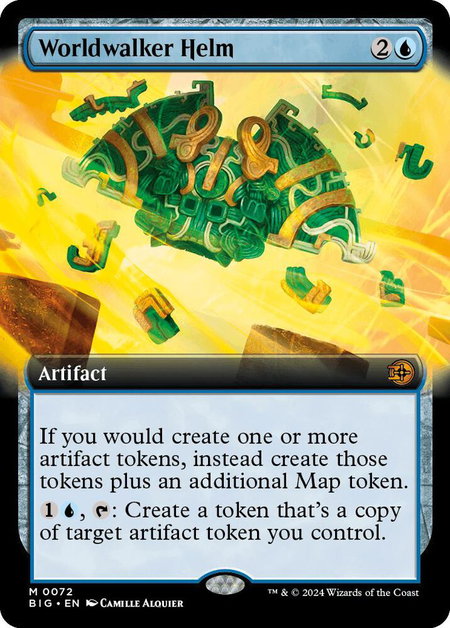 Worldwalker Helm (Extended Art) - Outlaws of Thunder Junction: The Big Score Magic: The Gathering trading card