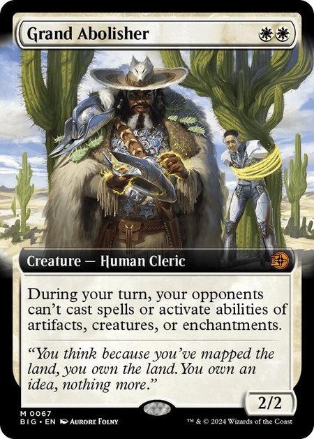 Grand Abolisher (Extended Art) - Outlaws of Thunder Junction: The Big Score Magic: The Gathering trading card