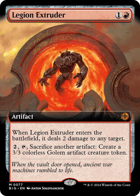 Legion Extruder (Extended Art) - Outlaws of Thunder Junction: The Big Score Magic: The Gathering trading card