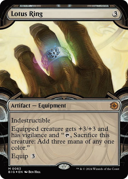 Lotus Ring (Showcase) (Raised Foil) - Outlaws of Thunder Junction: The Big Score Magic: The Gathering trading card