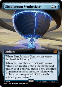 Simulacrum Synthesizer (Extended Art) - Outlaws of Thunder Junction: The Big Score (BIG) #71 - Mythic Rare Magic: The Gathering Trading Card