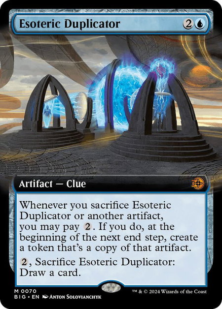 Esoteric Duplicator (Extended Art) - Outlaws of Thunder Junction: The Big Score Magic: The Gathering trading card