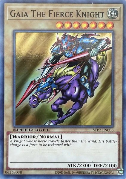 Gaia The Fierce Knight trading card from Speed Duel: Tournament Pack 7 Gaia The Fierce Knight - Speed Duel: Tournament Pack 7 YuGiOh trading card
