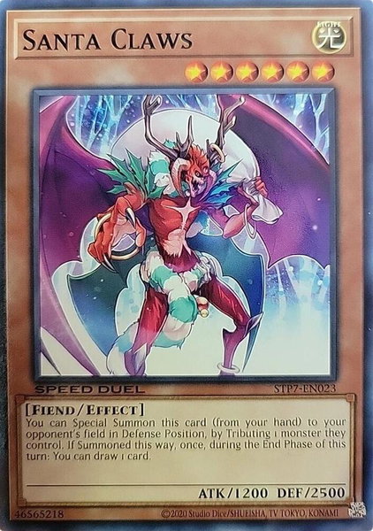 Santa Claws - Speed Duel: Tournament Pack 7 YuGiOh trading card