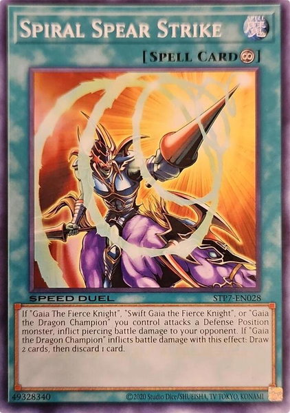 Spiral Spear Strike - Speed Duel: Tournament Pack 7 YuGiOh trading card