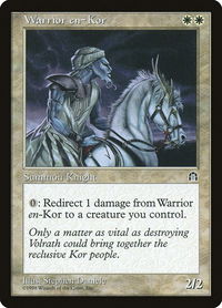 Warrior en-Kor - Stronghold (STH) #null - Uncommon Magic: The Gathering Trading Card