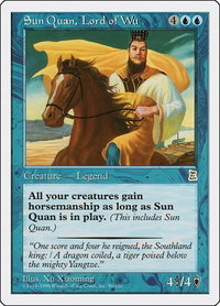 Sun Quan, Lord of Wu - Portal Three Kingdoms (PTK) #56 - Rare Magic: The Gathering Trading Card