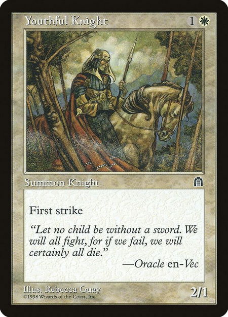 Youthful Knight - Stronghold Magic: The Gathering trading card