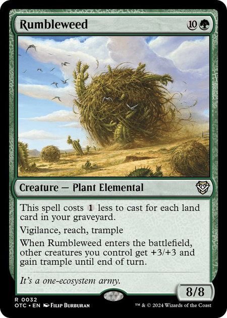 Rumbleweed trading card from Commander: Outlaws of Thunder Junction Rumbleweed - Commander: Outlaws of Thunder Junction Magic: The Gathering trading card