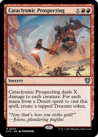 Cataclysmic Prospecting - Commander: Outlaws of Thunder Junction (OTC) #24 - Rare Magic: The Gathering Trading Card