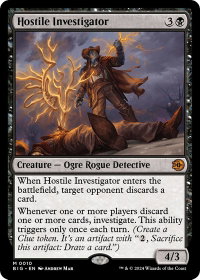 Hostile Investigator - Outlaws of Thunder Junction: The Big Score (BIG) #10 - Mythic Rare Magic: The Gathering Trading Card
