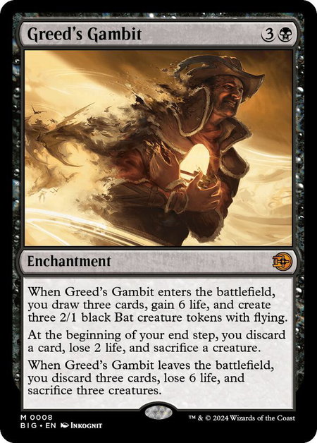 Greed's Gambit - Outlaws of Thunder Junction: The Big Score Magic: The Gathering trading card