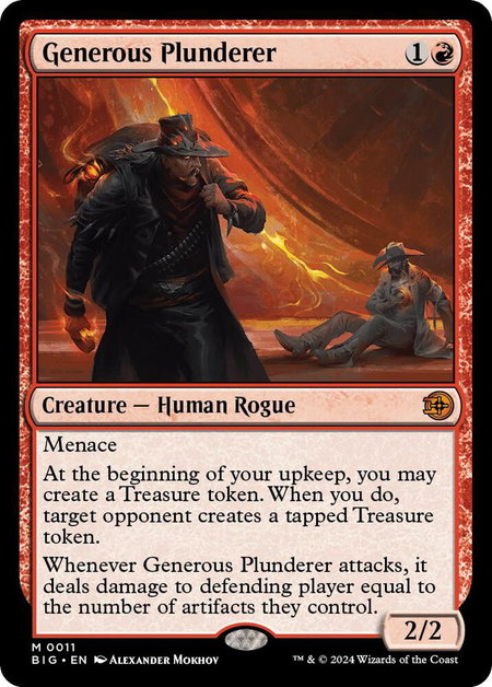 Generous Plunderer - Outlaws of Thunder Junction: The Big Score Magic: The Gathering trading card