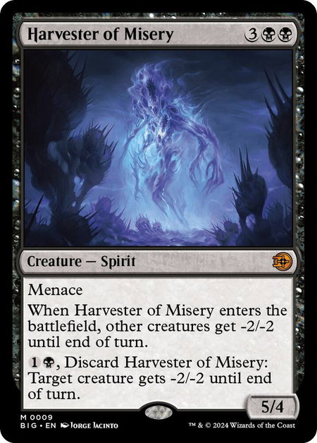 Harvester of Misery - Outlaws of Thunder Junction: The Big Score Magic: The Gathering trading card