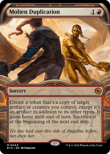 Molten Duplication (Showcase) - Outlaws of Thunder Junction: The Big Score Magic: The Gathering trading card