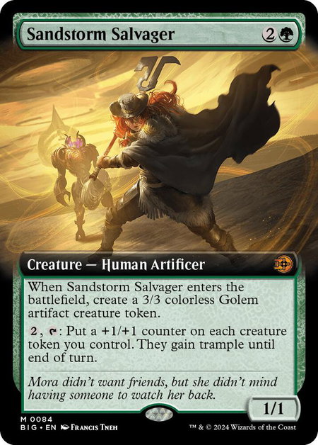 Sandstorm Salvager (Extended Art) - Outlaws of Thunder Junction: The Big Score Magic: The Gathering trading card