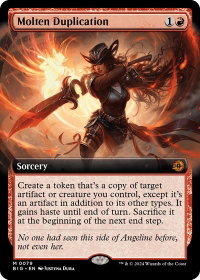 Molten Duplication (Extended Art) - Outlaws of Thunder Junction: The Big Score (BIG) #79 - Mythic Rare Magic: The Gathering Trading Card