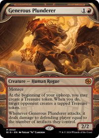 Generous Plunderer (Showcase) - Outlaws of Thunder Junction: The Big Score (BIG) #41 - Mythic Rare Magic: The Gathering Trading Card