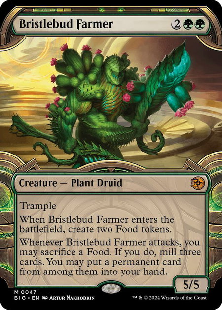 Bristlebud Farmer (Showcase) - Outlaws of Thunder Junction: The Big Score Magic: The Gathering trading card