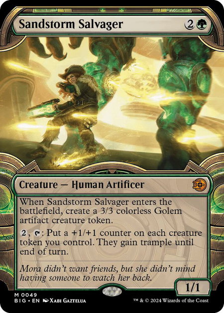 Sandstorm Salvager (Showcase) - Outlaws of Thunder Junction: The Big Score Magic: The Gathering trading card