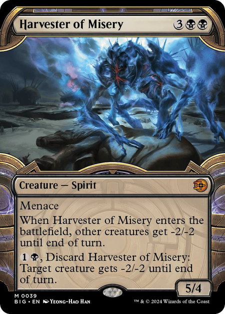 Harvester of Misery (Showcase) - Outlaws of Thunder Junction: The Big Score Magic: The Gathering trading card