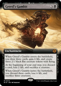 Greed's Gambit (Extended Art) - Outlaws of Thunder Junction: The Big Score (BIG) #73 - Mythic Rare Magic: The Gathering Trading Card