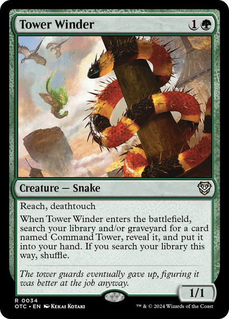 Tower Winder trading card from Commander: Outlaws of Thunder Junction Tower Winder - Commander: Outlaws of Thunder Junction Magic: The Gathering trading card