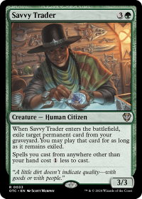 Savvy Trader - Commander: Outlaws of Thunder Junction (OTC) #33 - Rare Magic: The Gathering Trading Card