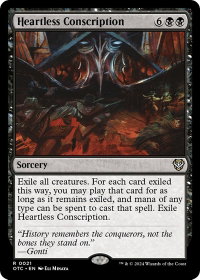 Heartless Conscription - Commander: Outlaws of Thunder Junction (OTC) #21 - Rare Magic: The Gathering Trading Card