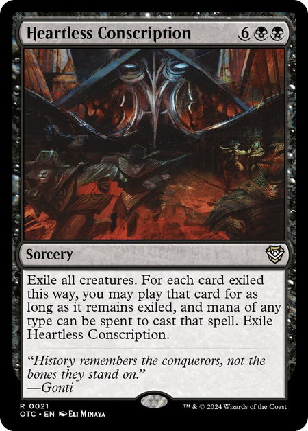 Heartless Conscription - Commander: Outlaws of Thunder Junction Magic: The Gathering trading card